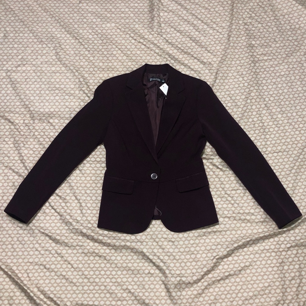 NWT NY&CO Burgundy Blazer Size 0